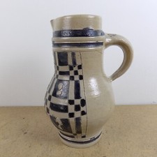 Antique German Westerwald Stoneware Bembel Stein or Pitcher 7
