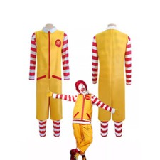 Uncle Clown McDonald Jumpsuit Fun Costume Dress Up Uniform Cosplay Set Party picture
