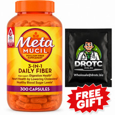 Metamucil 3in1 Psyllium Husk Fiber Capsules, 300 Capsules + Free Wipe EXP 06/27 picture