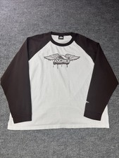 Vintage Y2K Adio Long Sleeve Shirt Mens XXL Skate Brown White picture