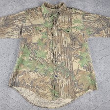 VTG Spartan Shirt Mens XL Camo Realtree Long Sleeve Button Up Hunting USA Made picture