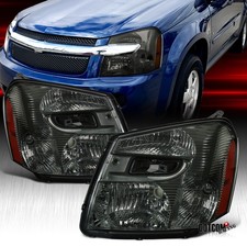 Headlights Fit 2005-2009 Chevy Equinox Smoke Headlamps Assembly Left+Right 05-09 picture