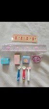 Sanrio ©1988 Stationery Lot Rulers, Erasers & 3 Character Pencil Toppers picture