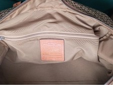 Coach F77085 Vintage XL  Canvas w/Vachetta Leather Trim Travel Bag 💥 BEST OFFER picture