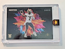 2025 Prizm Draft Picks #15-SHADEUR SANDERS (RC)-BLACK COLOR BLAST-SSP-RARE CARD picture