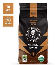 Death Wish Coffee, Medium Roast, Ground, Fair Trade, Bag, 10oz, Organic, Bag picture
