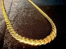 Miami Cuban 14K Stamped Gold Premium Finish 20in 6MM Necklace W/Box Lock. picture