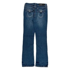 Adele Martin Boot Cut Jeans - 28W UK 6 Blue Cotton picture