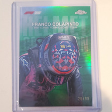 Topps Chrome F1 Franco Colapinto Helmet Collection Green Refractor 2025 #HC-9/99 picture