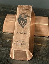 10 Lb .999 Solid Copper Bar | Eagle Hand Poured Copper Bullion picture