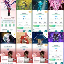 Poke GO  LVL 71/ MEWTWO ARMORED/ HUNDO MEGA MEWTWO/ CROWNED ZACIAN & ZAMAZENTA picture