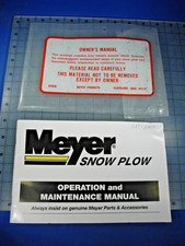 GENUINE ORIGINAL Meyer Snow Plow Operation & Maintenance MANUAL - For Many picture