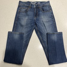Wrangler Retro Mens 31x34 Actual 32/34 Blue Slim Fit Boot Cowboy Western Denim picture