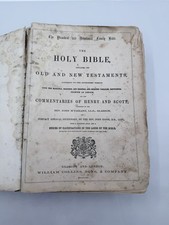 Antique 1868 Holy Bible Practical Devotional illustrated Family Bible RARE AS IS picture