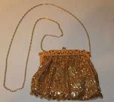 Vintage Whiting and Davis Purse Hand Bag  Gold Mesh No Flaws picture