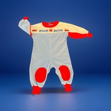 Vintage Baby BUSTER BROWN 6 To 9 Months Zoom Zoom Jumper Moto Soft Boy Children picture