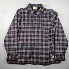 Kith Sheridan Shirt Jacket Mens XXL Navy Plaid Wool Blend FW2022 Button Up picture