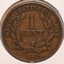Danish West Indies 1860 Cent 294433 combine shipping picture