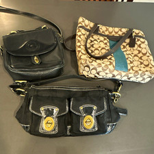 2 Coach purses and a Dooney & Bourke purse picture