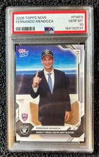 2026 Topps Now  Fernando Mendoza #FMEN (RC) PSA 10 Raiders picture