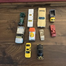 VTG LOT OF 10 DIECASTE CARS MAJORETTE LESNEY TONKA MIDGET ERTL MATTEL picture