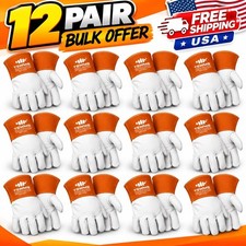 12Pair TSWMG 2522 TIG Welding Gloves L Top Grain Goatskin Leather Heat Resistant picture
