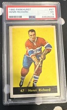 1960 Henri Richard Parkhurst #47 PSA 5 Low Population Rare picture