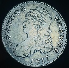 1817 Capped Bust Half Dollar 50C Ungraded Choice Silver US Coin CC25980 picture