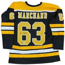 Brad Marchand Autographed Boston (Black #63) Custom Jersey - JSA picture