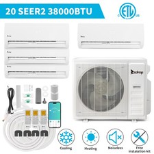 4 Zone Mini Split 38000BTU Quad Zone Mini Split Air Conditioner 9K+9K+9K+12K BTU picture