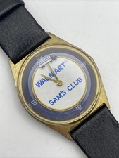 Wal-Mart Sam's Club Wrist Watch Valdawn Unique Second Hand Semi Truck Vintage picture