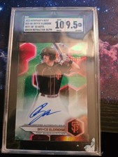 2023 Bowman's Best Bryce Eldridge Best Of '23 Autograph Green Refractor SGC 9.5 picture