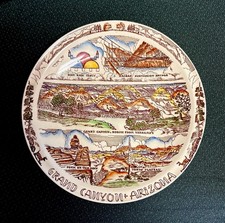 VTG Vernon Kilns~For Verkamp’s~10.5”Grand Canyon Souvenir Plate~Multicolor-RARE picture