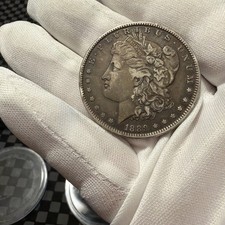 1889 Morgan Silver Dollar Philadelphia - Beautiful Dark Original Patina Toning picture