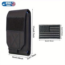 Tactical Molle Pouch Phone Case Single Layer Flag Design Molle Compatible picture
