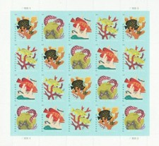 USPS Coral Reefs &Fish Postcard 2019 Forever Postage Stamps -Sheet of 200 Postag picture