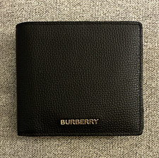 Burberry Men’s Black Bifold Wallet with Logo, Credit Card Slots picture