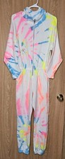 Lezat Restore Soft Terry Jumpsuit - Neon Tie Dye Size M picture
