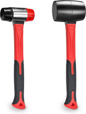 2Pcs Hammer Set, 16Oz Rubber Mallet & 40Mm Double-Faced Soft Mallet Fit for Cons picture