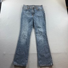 Wrangler Aura Jeans Women 8 Average Blue Bootcut Studded Embellished picture