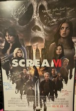 Melissa Barrera signed Tony Revolori Poster 27x40 DS GHOSTFACE SCREAM 6 VI picture