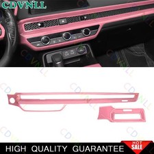 For Honda Civic 2022-2025 11th Bright Pink Middle Console Dashboard Panel Strip picture