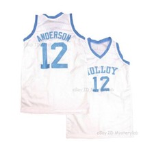 Throwback Kenny #12 High School Basketball Jersey White Stitched Custom Names picture