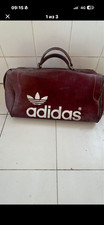 Vintage Adidas Burgundy Sports / Travel Bag – Retro Trefoil Log picture