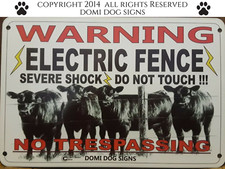 Metal / Aluminum Electric Fence Sign 8