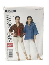 Butterick See & Sew B5740 Misses' Jacket Easy Sewing Sizes 8-22 picture