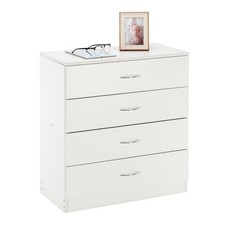 New 4 Drawer Chest Dresser Clothes Storage Bedroom Furniture Cabinet White picture