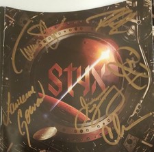 STYX AUTOGRAPHED CD BOOKLET COVER INCLUDES ALL BAND MEMBERS SIGNED 