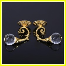 Elegant Gold Heavy Metal Curtain Tiebacks - 2 Pack with Easy Installation picture