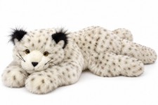 Vintage FAO Schwarz Fifth Avenue Snow Leopard Cub Plush Laying Korea PA 2228 picture